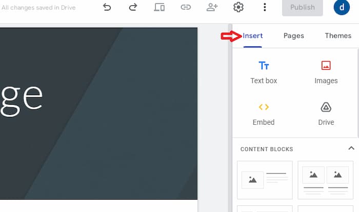 Google Sites Insert