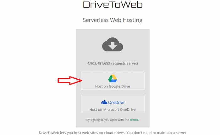 Select Host on Google Drive