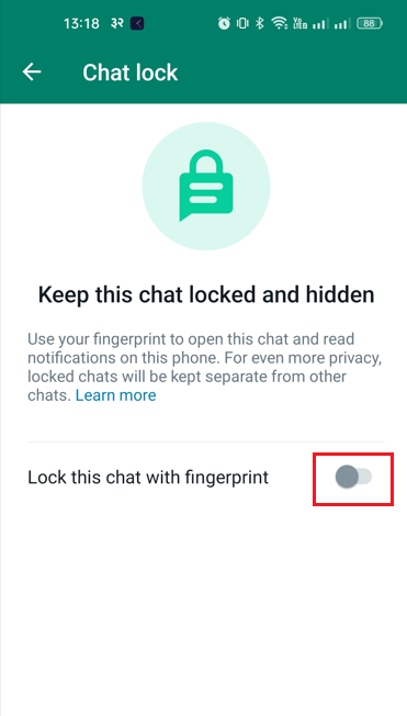 chat lock toggle