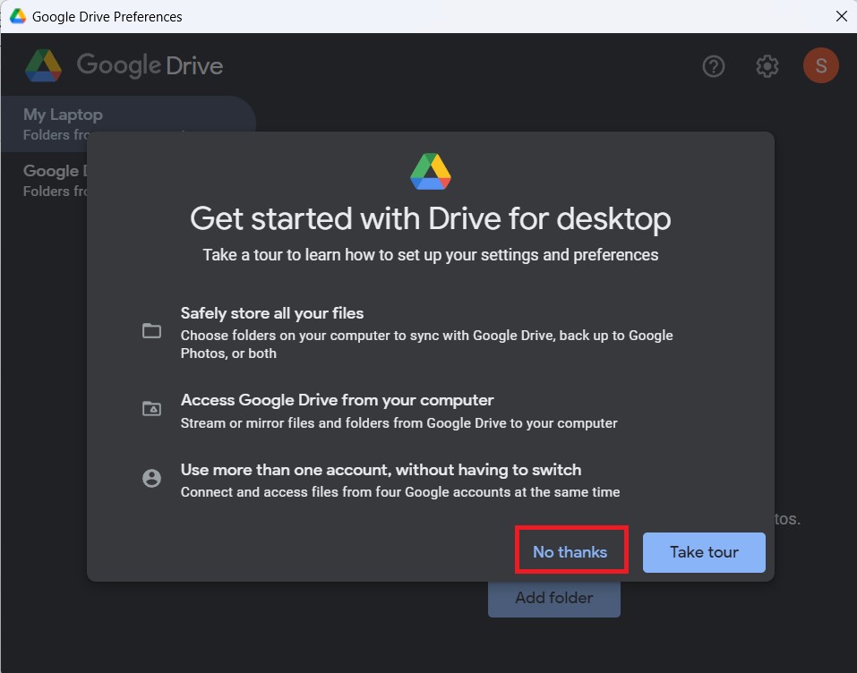 google drive preferences tour