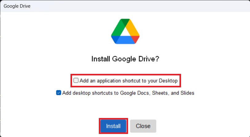 install google drive