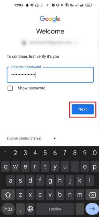 password verification