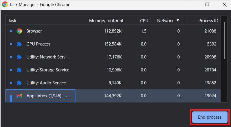 task manager end process