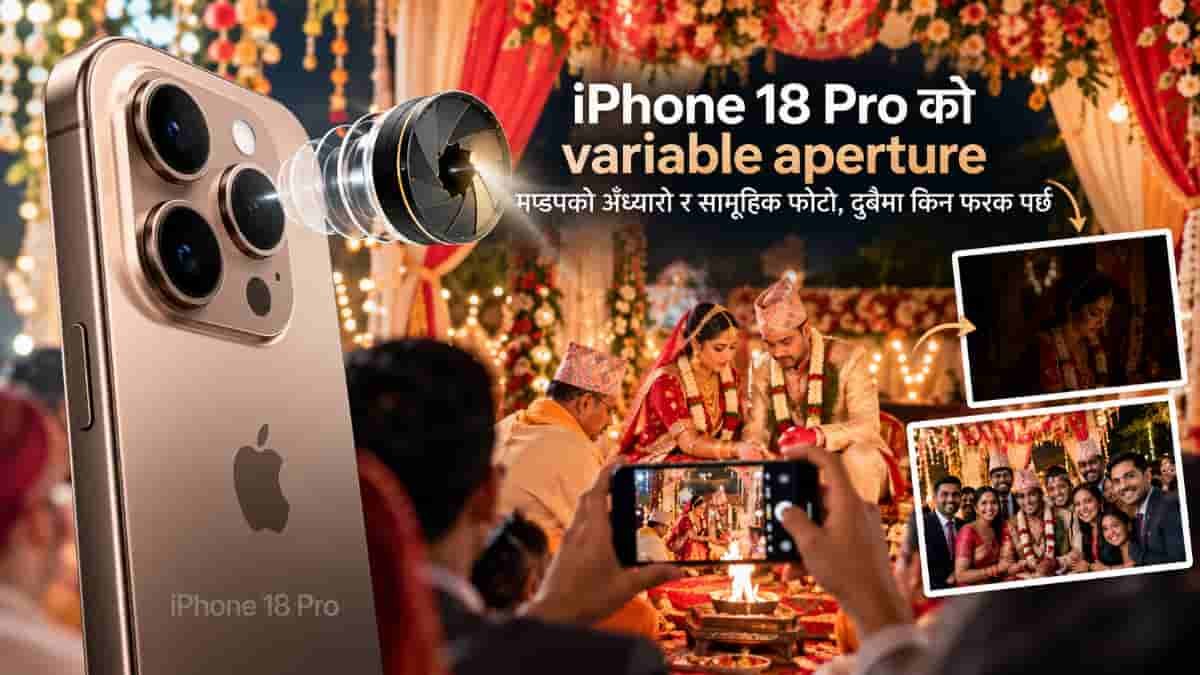 iphone 18 pro variable aperture photography in wedding